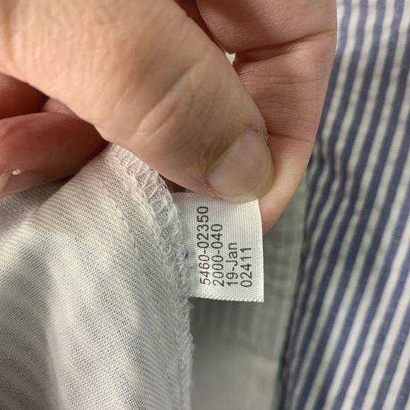 Jos A Bank Seersucker Shorts Mens 40 Pleated Blue White Stripe Summer Comfort - Picture 7 of 9